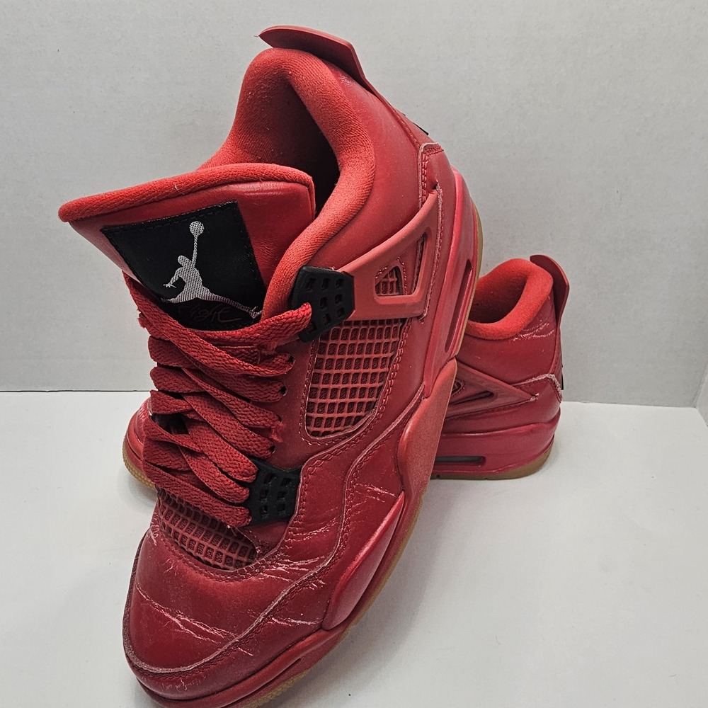 Nike Air Jordan 4 Retro Men's Size 6.5 W Sz 8 Fire‎ Red Singles Day AV3914-600